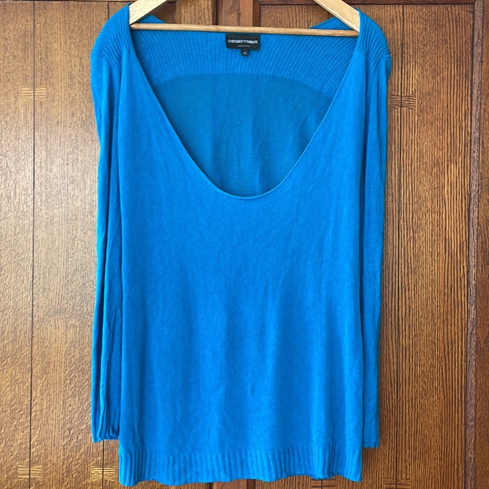 EMPORIO ARMANI ⭐️Knit woman’s Wool Blue Sweater /TAGS included! - Small (IT 42)